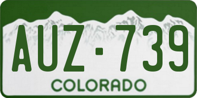 CO license plate AUZ739