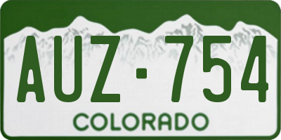 CO license plate AUZ754