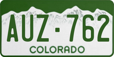 CO license plate AUZ762
