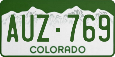 CO license plate AUZ769