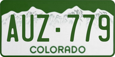 CO license plate AUZ779