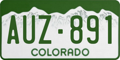 CO license plate AUZ891
