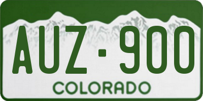 CO license plate AUZ900