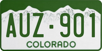 CO license plate AUZ901