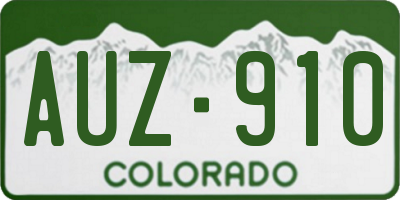 CO license plate AUZ910