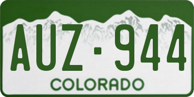 CO license plate AUZ944