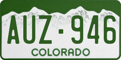 CO license plate AUZ946