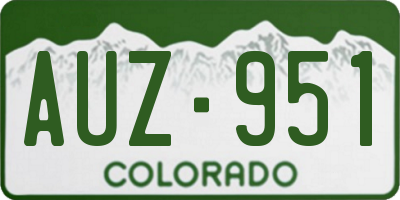 CO license plate AUZ951