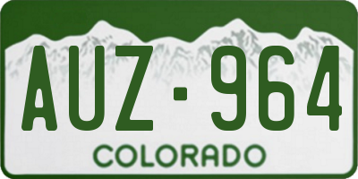 CO license plate AUZ964