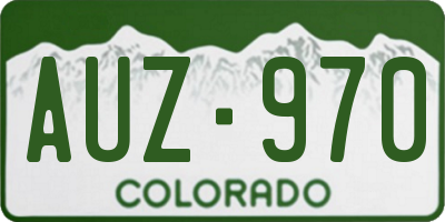 CO license plate AUZ970