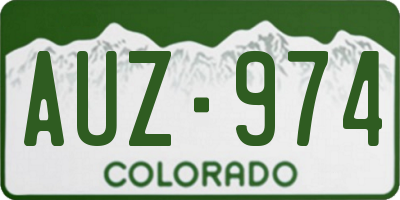 CO license plate AUZ974