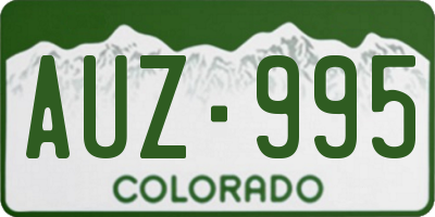 CO license plate AUZ995