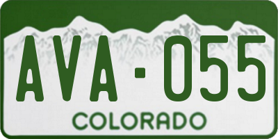 CO license plate AVA055