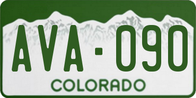 CO license plate AVA090
