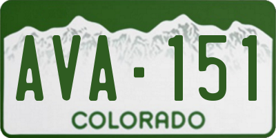 CO license plate AVA151