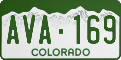 CO license plate AVA169