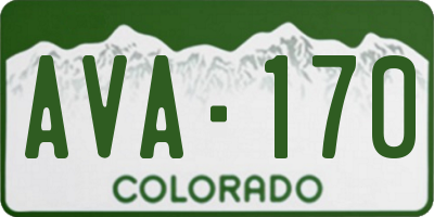 CO license plate AVA170