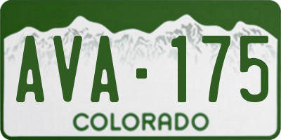 CO license plate AVA175