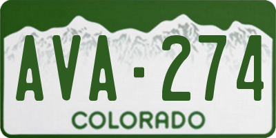 CO license plate AVA274