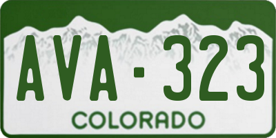 CO license plate AVA323