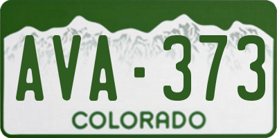 CO license plate AVA373
