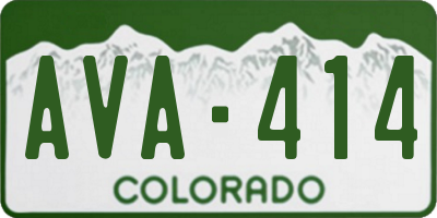 CO license plate AVA414