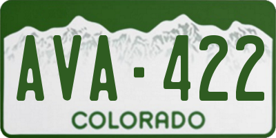 CO license plate AVA422
