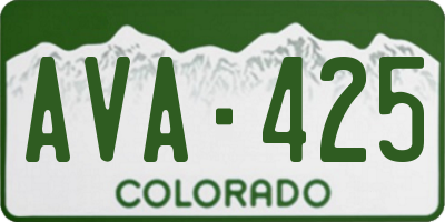CO license plate AVA425