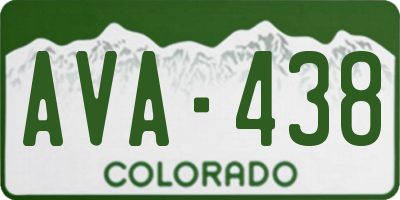 CO license plate AVA438