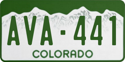 CO license plate AVA441