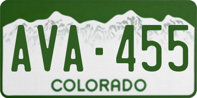 CO license plate AVA455