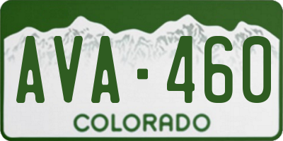 CO license plate AVA460