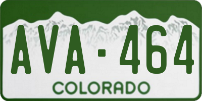 CO license plate AVA464