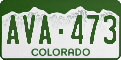 CO license plate AVA473