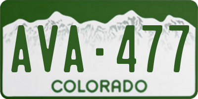CO license plate AVA477