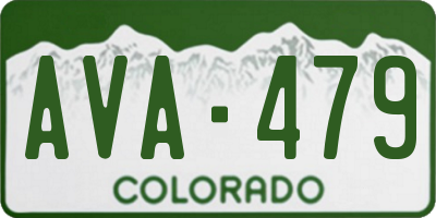 CO license plate AVA479