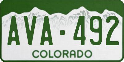 CO license plate AVA492