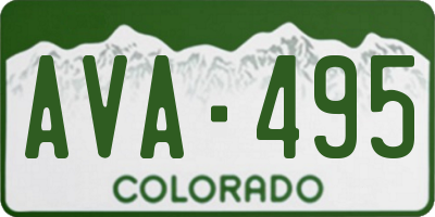 CO license plate AVA495