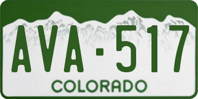 CO license plate AVA517