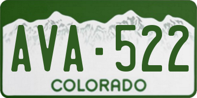 CO license plate AVA522