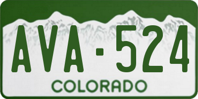 CO license plate AVA524
