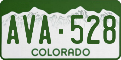 CO license plate AVA528