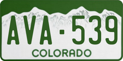 CO license plate AVA539