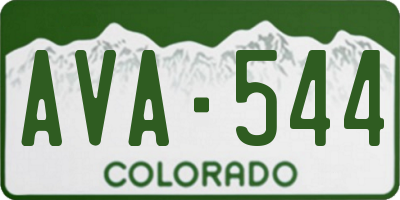 CO license plate AVA544