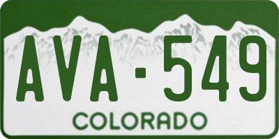 CO license plate AVA549