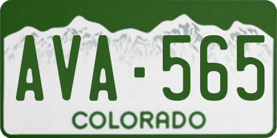 CO license plate AVA565