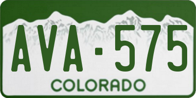 CO license plate AVA575