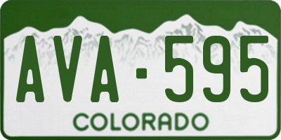 CO license plate AVA595