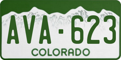 CO license plate AVA623