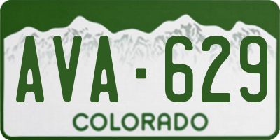 CO license plate AVA629